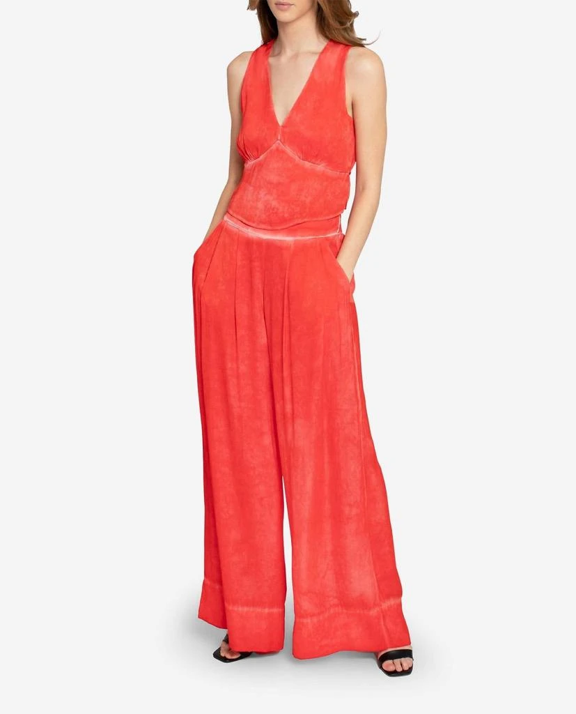 Nicole Miller Garment Dyed Silk Wide Leg Pant 4