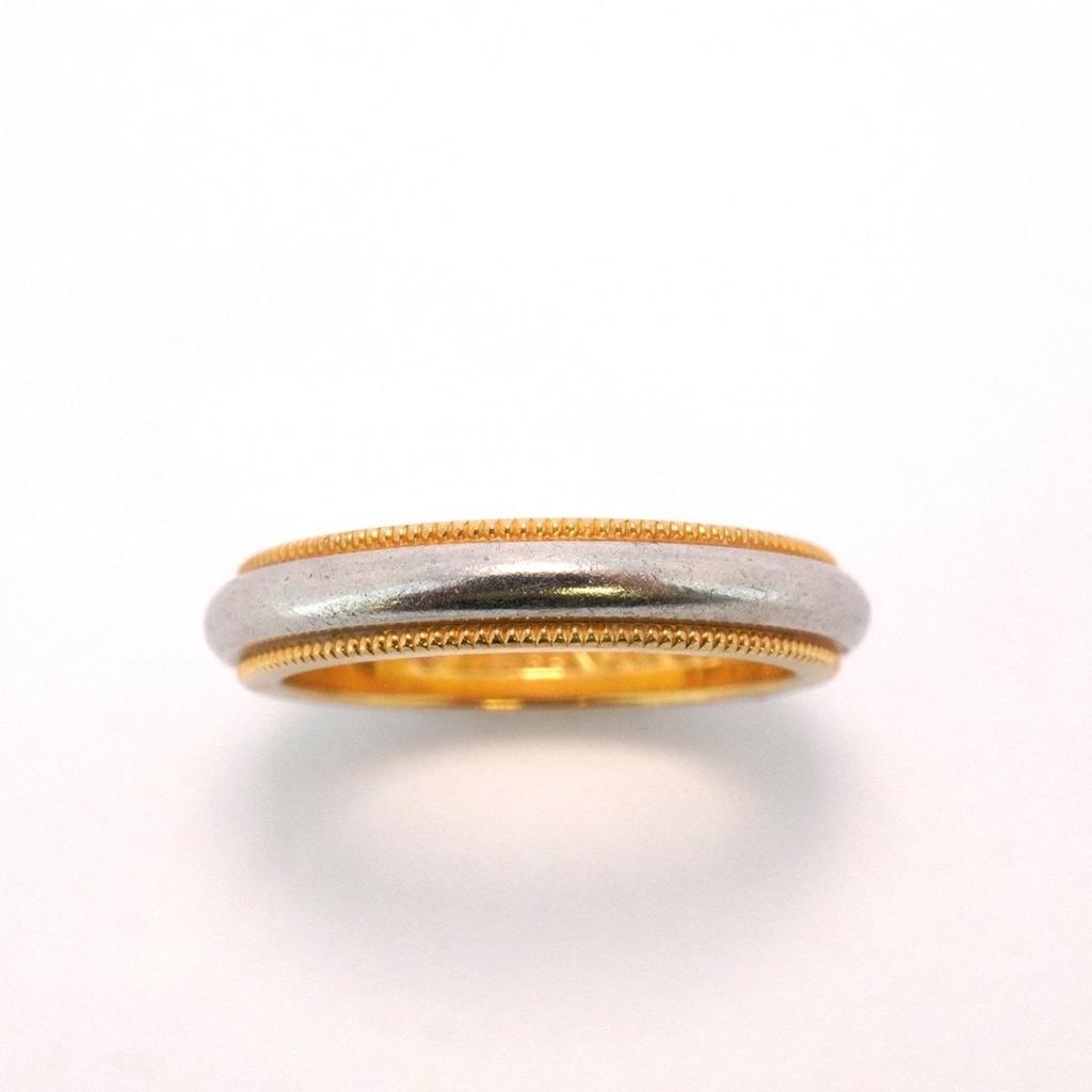 Tiffany & Co. yellow gold (18K) Platinum 950 Band Ring (Pre-Owned)