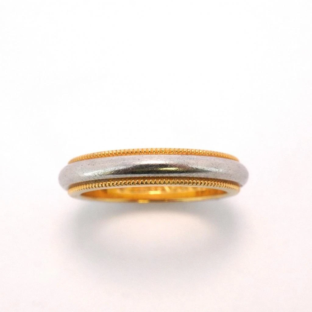 Tiffany & Co. yellow gold (18K) Platinum 950 Band Ring (Pre-Owned) 2