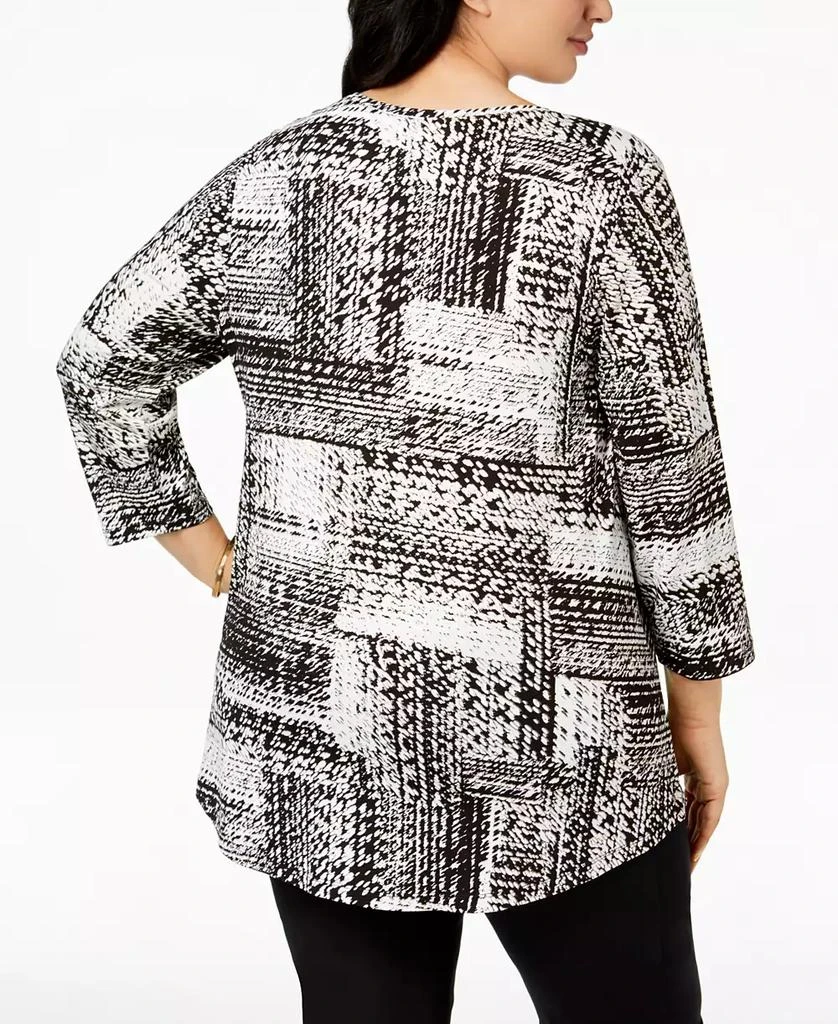 JM Collection Plus Size Printed Top, Created for Macy's 2