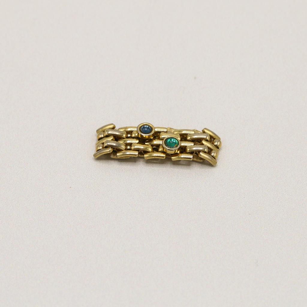 Orelia Vintage Vintage Coloured Stone & Chain Link Ring