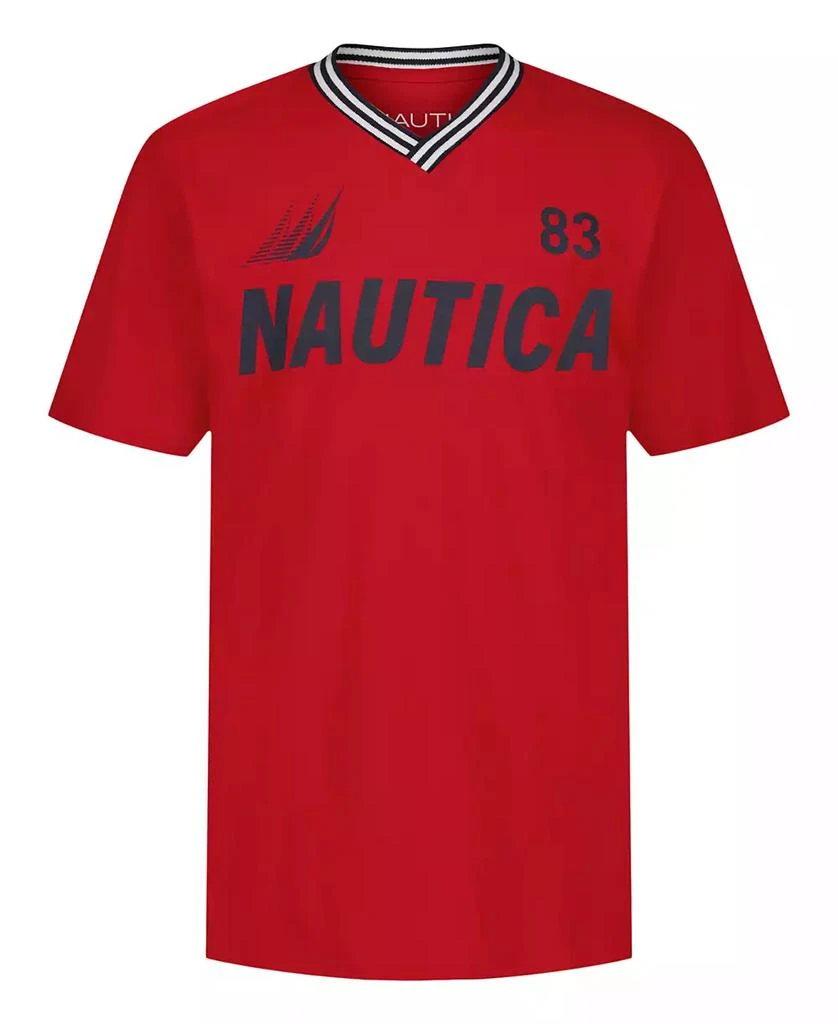 Nautica Big Boys V-Neck Logo Short Sleeve T-Shirt 1
