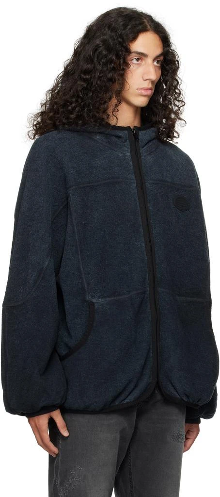 Alexander Wang Blue Oversize Zip-Up Hoodie 2