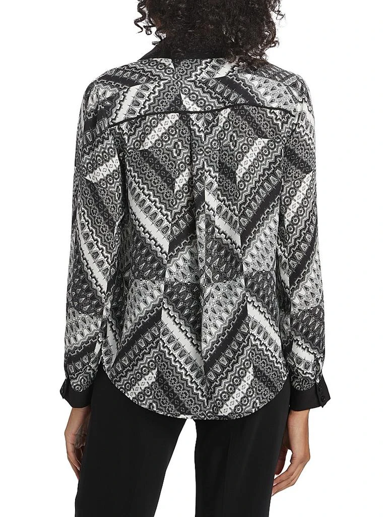 Tahari The Madeline Printed Silk Shirt 5