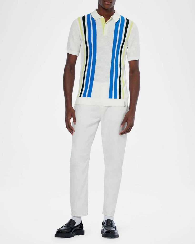 Scotch & Soda Men's Structured Knit Striped Polo Shirt 2