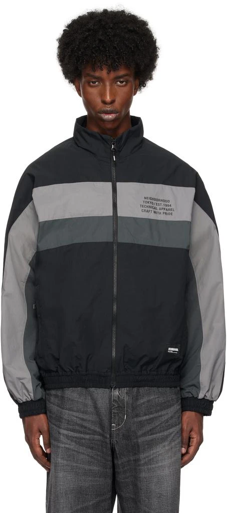 NEIGHBORHOOD Black Taffeta Track Jacket 1