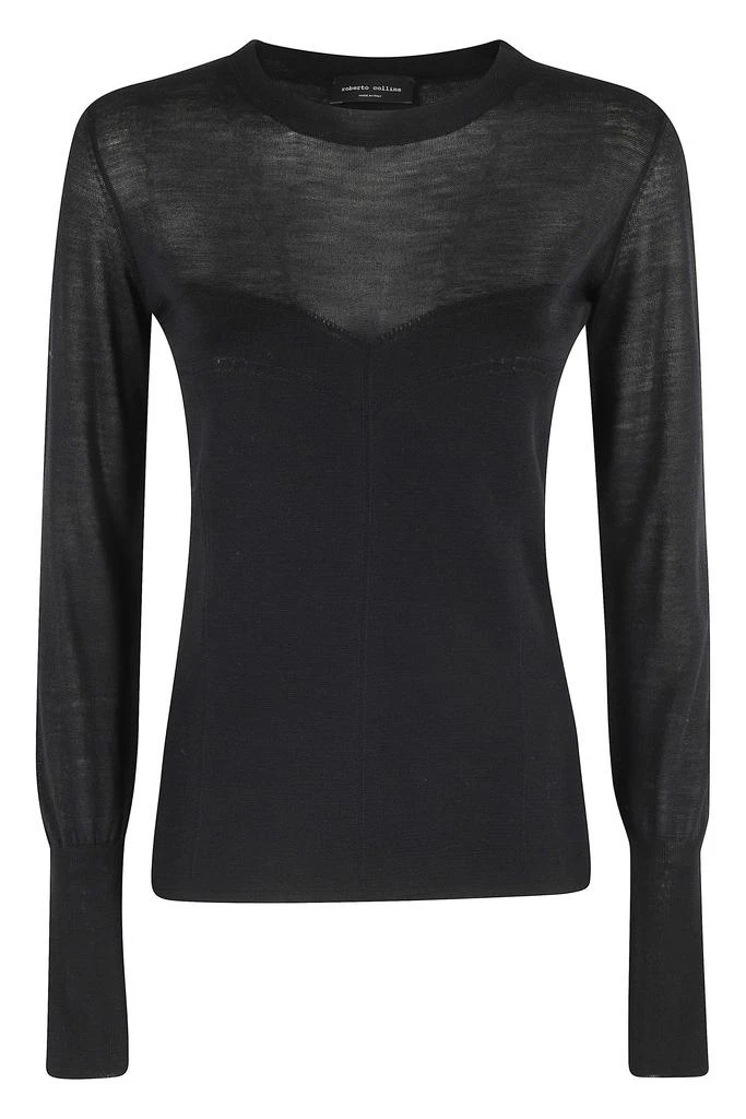 ROBERTO COLLINA Black Jersey Bustier Top