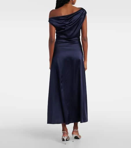 Staud Elyse pleated silk-blend maxi dress 3