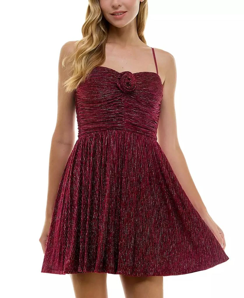 Juniors' Metallic Velvet Sleeveless Fit & Flare Dress  On Sale Now with Up  to 81% Off | Discover Exclusive Deals & Savings at BeyondStyle  Authentic City  Studios clothe|women|dress|juniors|dresses with Limited-Time
