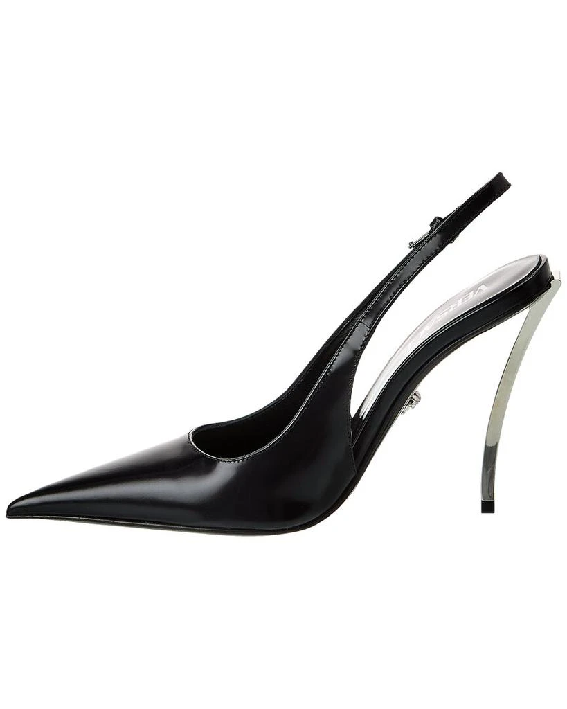 Versace Pin-Point Leather Slingback Pump 2