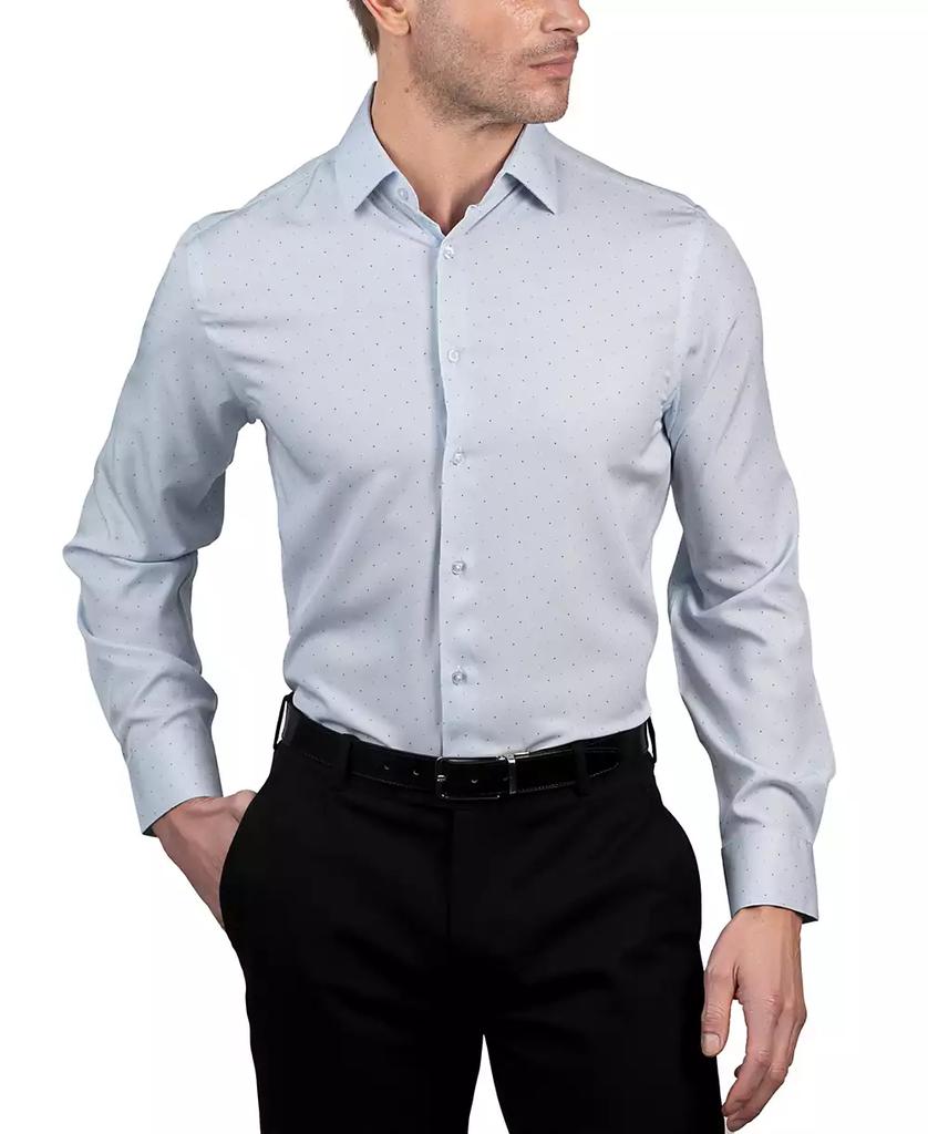 Nautica Men's Slim-Fit Mini-Pattern Dress Shirt