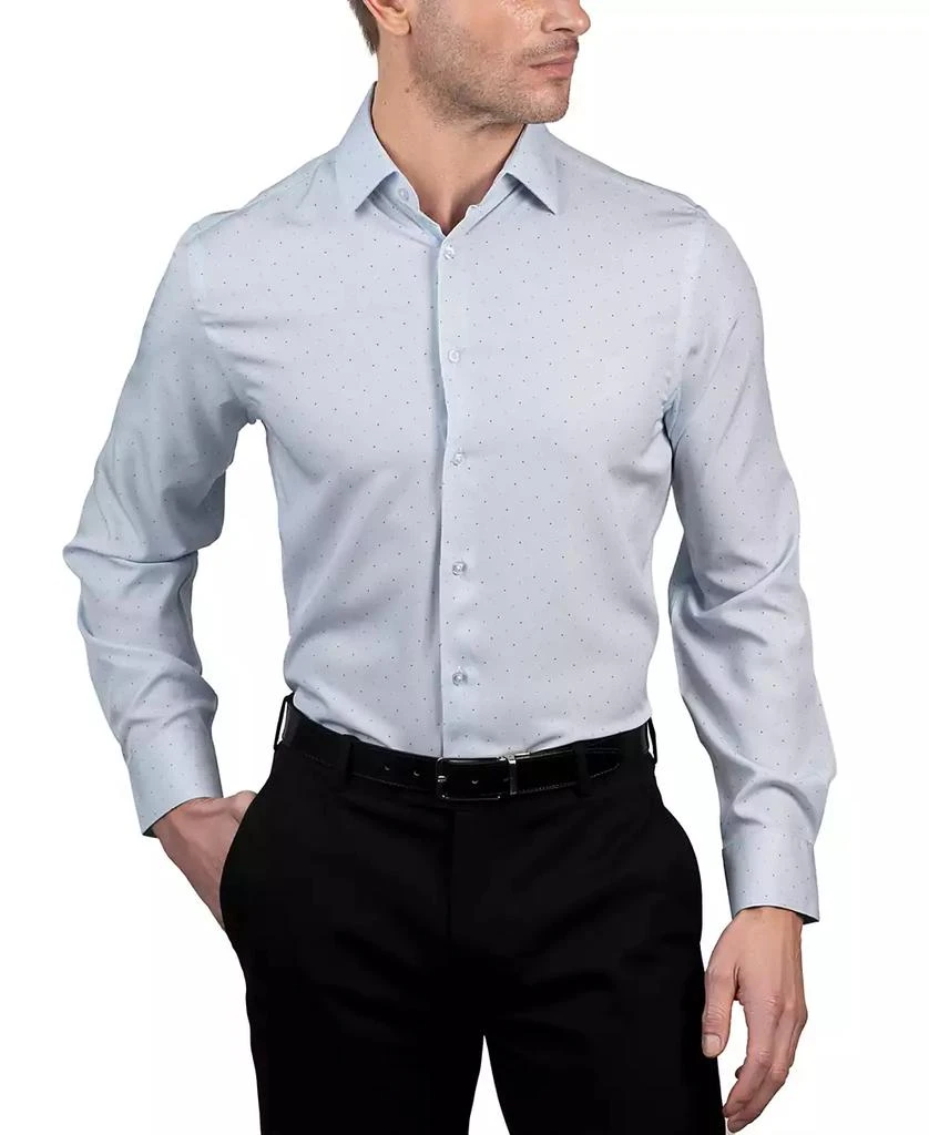 Nautica Men's Slim-Fit Mini-Pattern Dress Shirt 1
