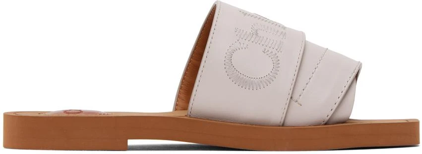 Chloé Gray Woody Mules 1