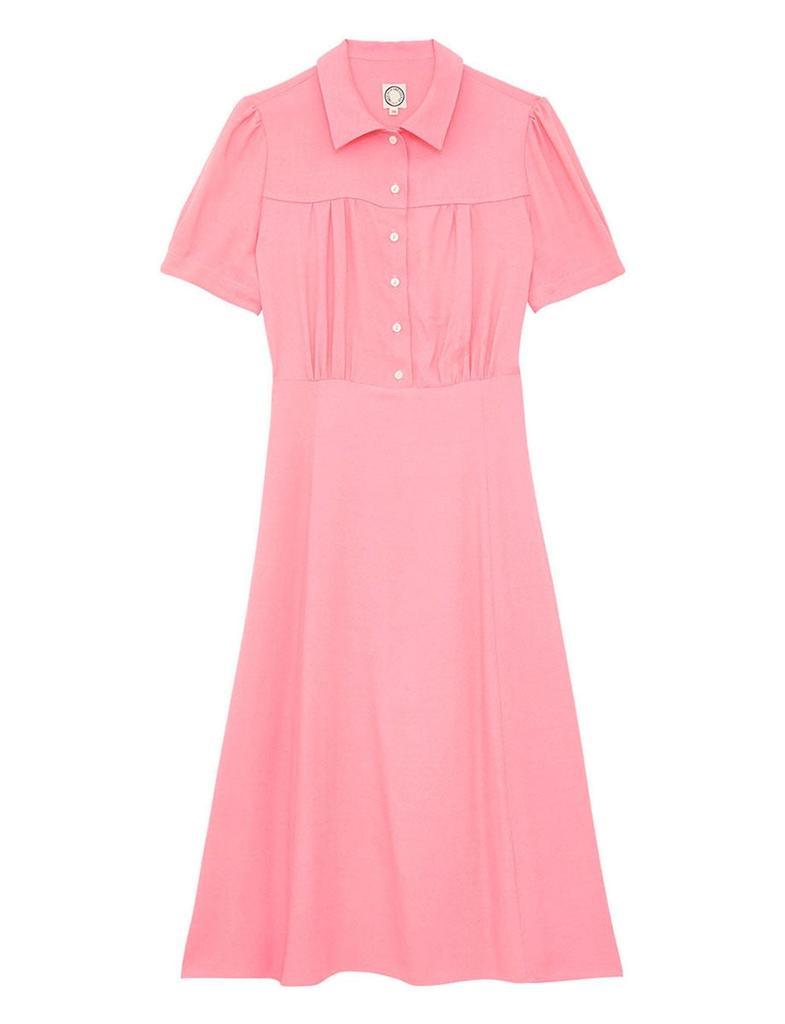 INES DE LA FRESSANGE PARIS Angèle Pink Dress