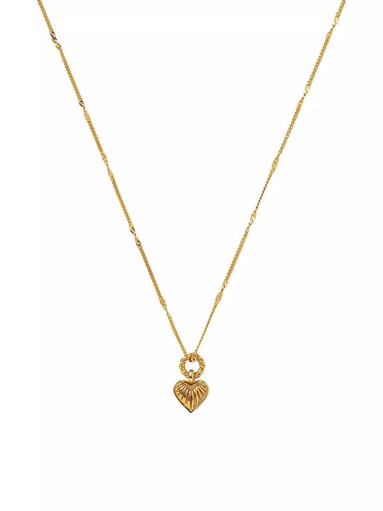Missoma Ridge Heart 18K-Yellow-Gold Vermeil Pendant Necklace