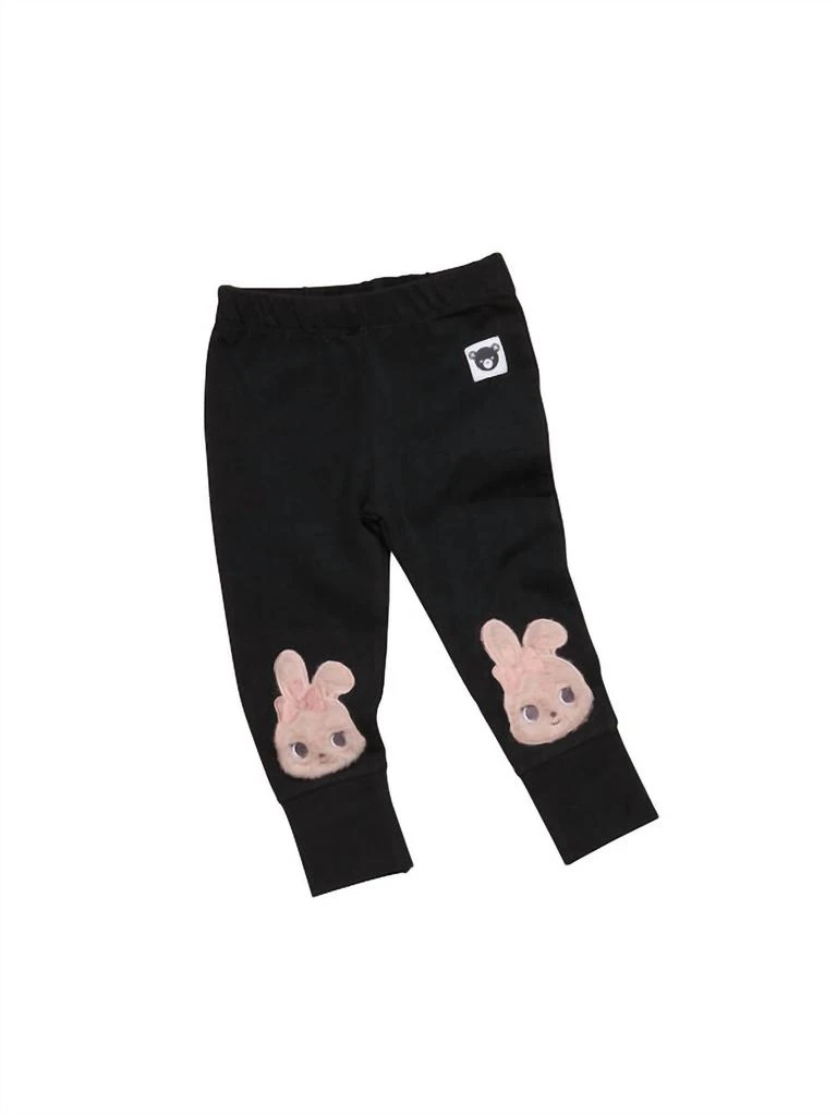 Huxbaby Huxbaby - Kids Girls Fur Bunny Knee Leggings 2