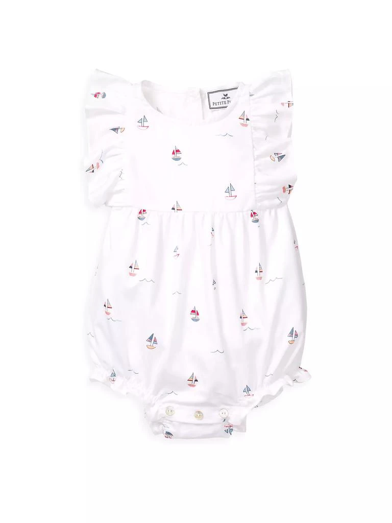 Petite Plume Baby Girl's Bateau Ruffled Romper 1