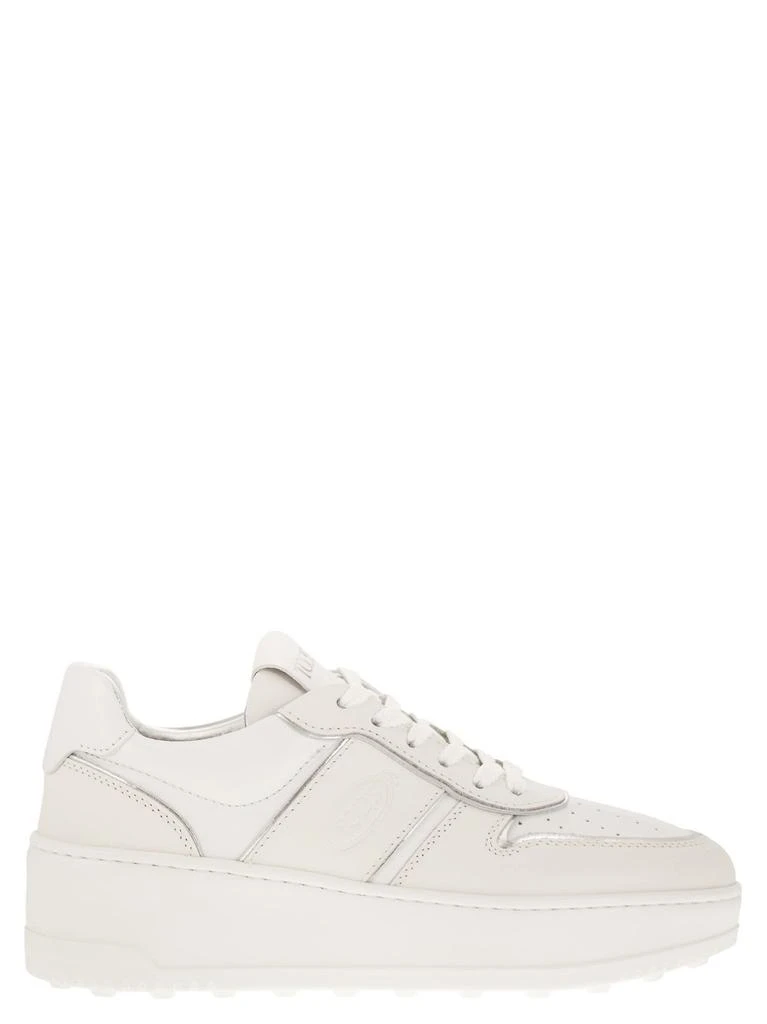Shop Tod's Logo Embossed Platform Sneakers on Sale at BeyondStyle