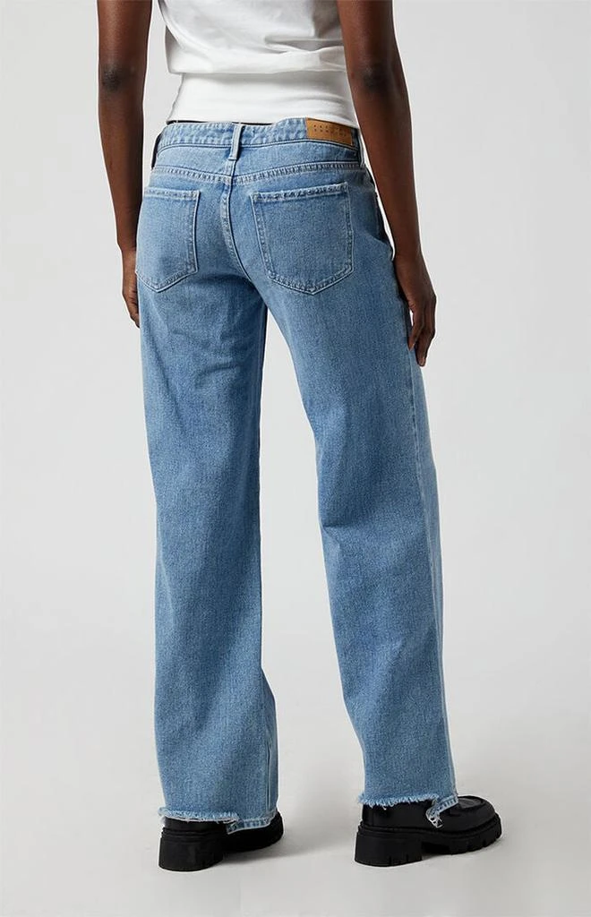PacSun Medium Indigo Ripped Low Rise Girlfriend Jeans 4