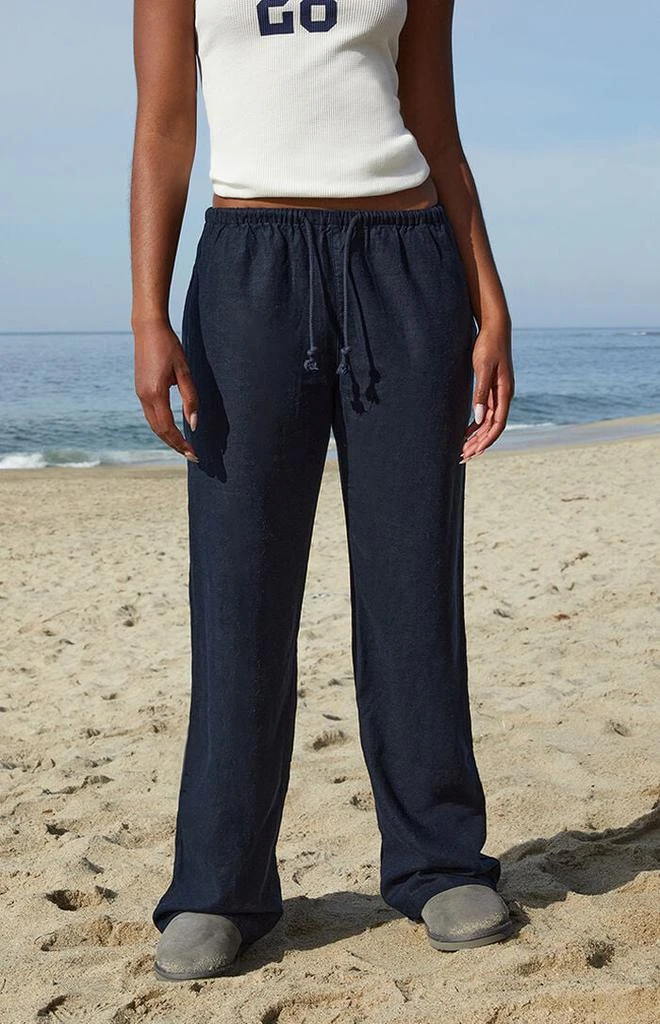 John Galt Black Anastasia Linen Pants 1