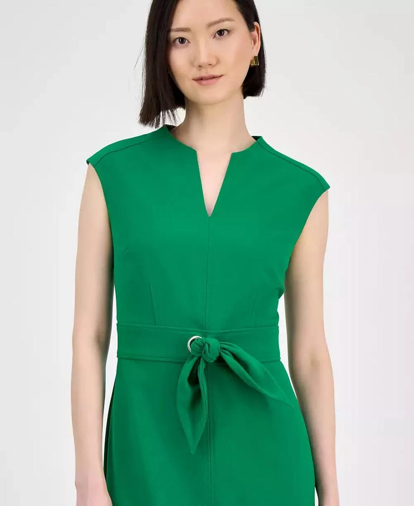 Tahari Petite Tie-Front Sleeveless Scuba Sheath Dress 2