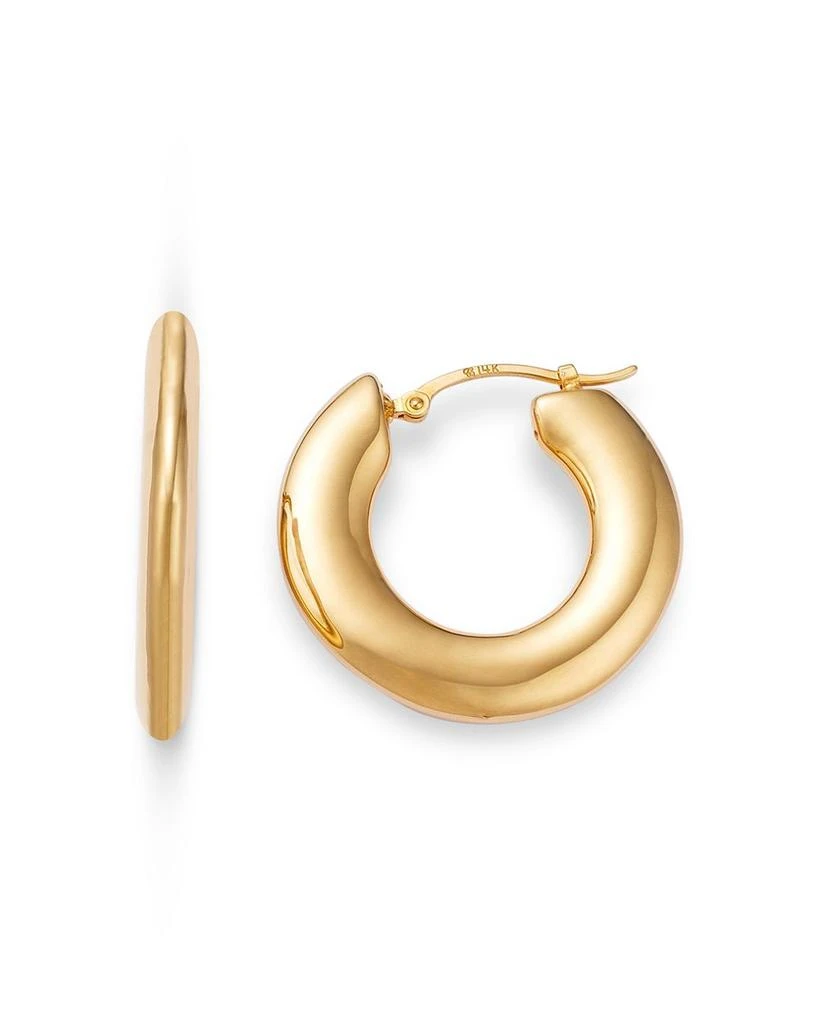 Bloomingdale's Polished Small Hoop Earrings in 14K Yellow Gold 3