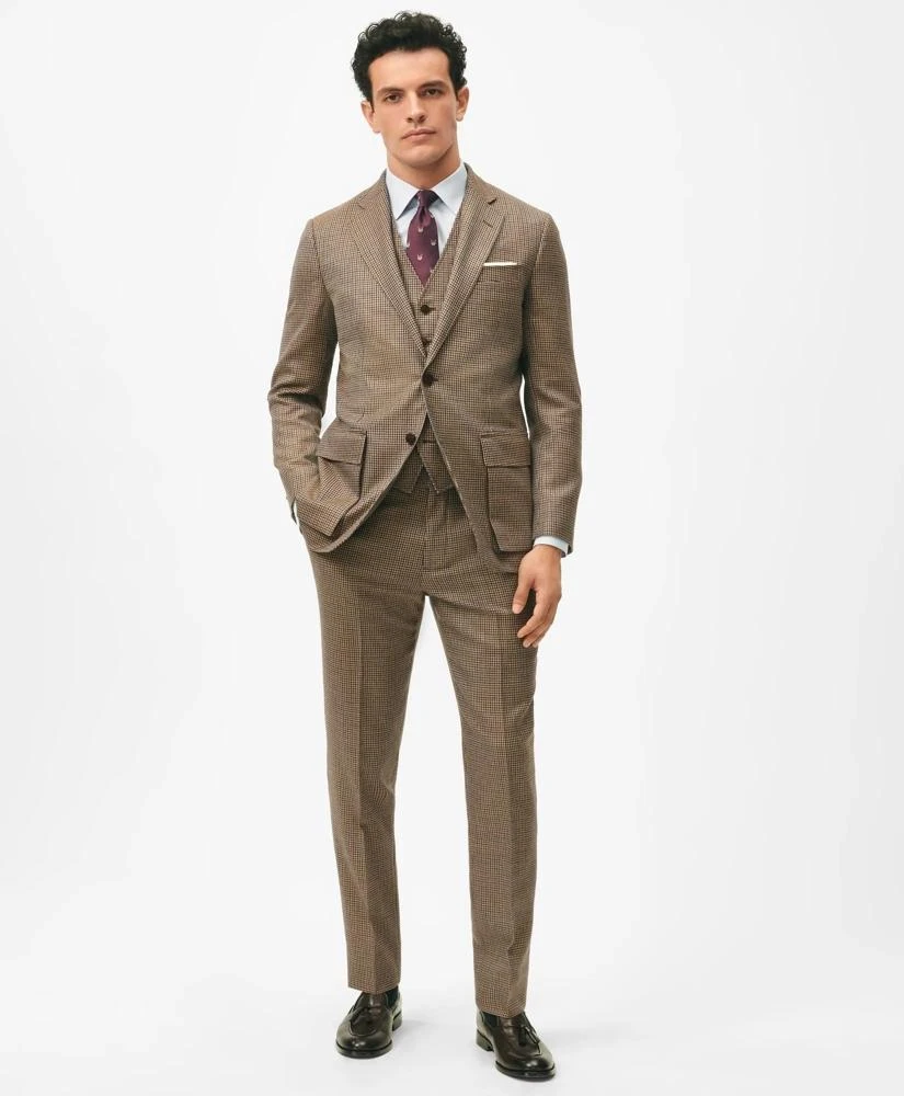 Brooks Brothers Slim Fit Guncheck Wool Suit Pants 2