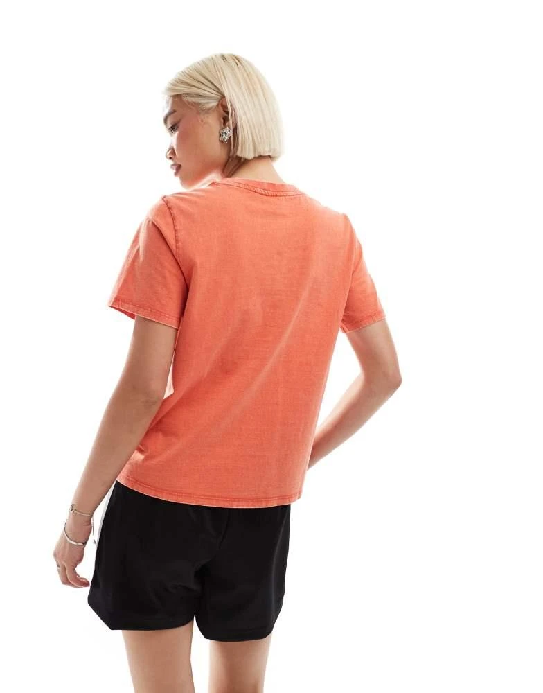 Monki Monki short sleeve t-shirt in washed red 4