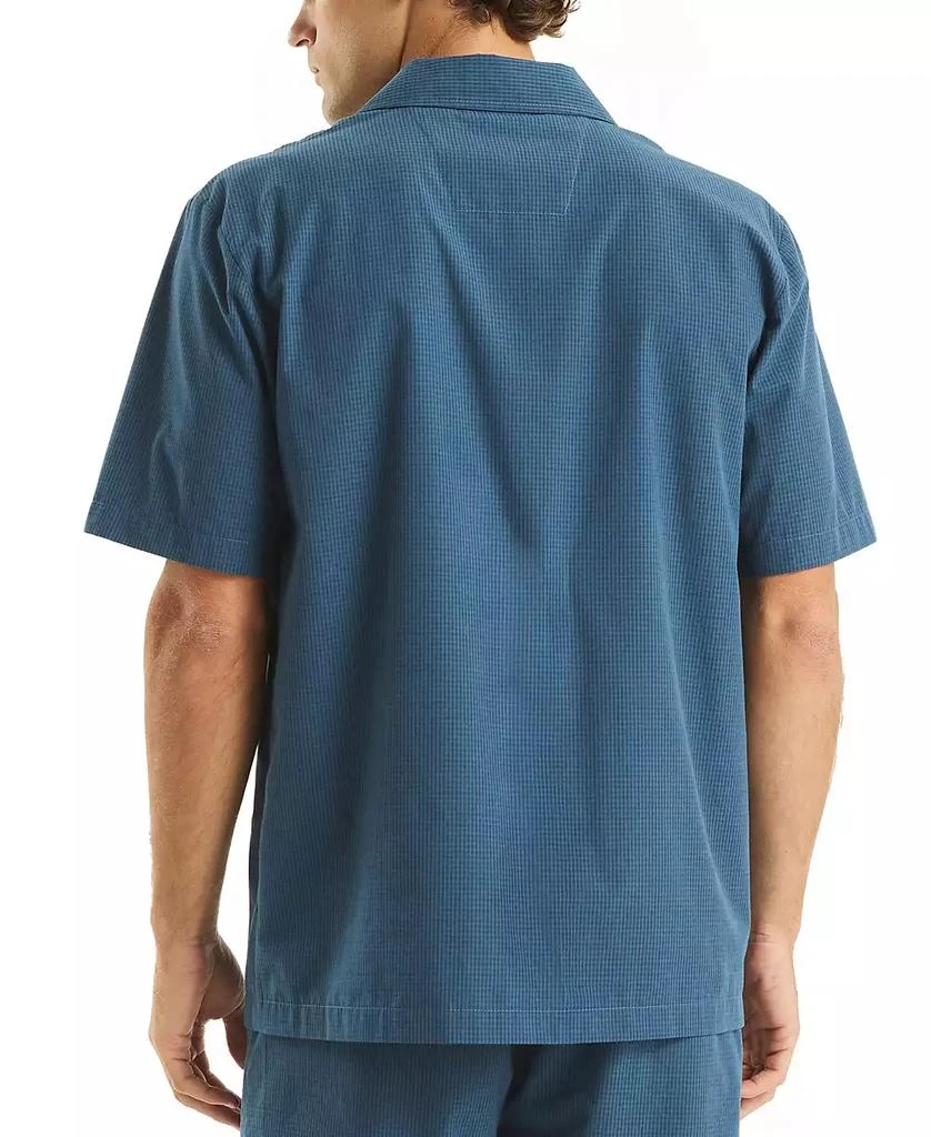 Nautica Men's Crafted Plaid Camp Sleep Pajama Shirt 4