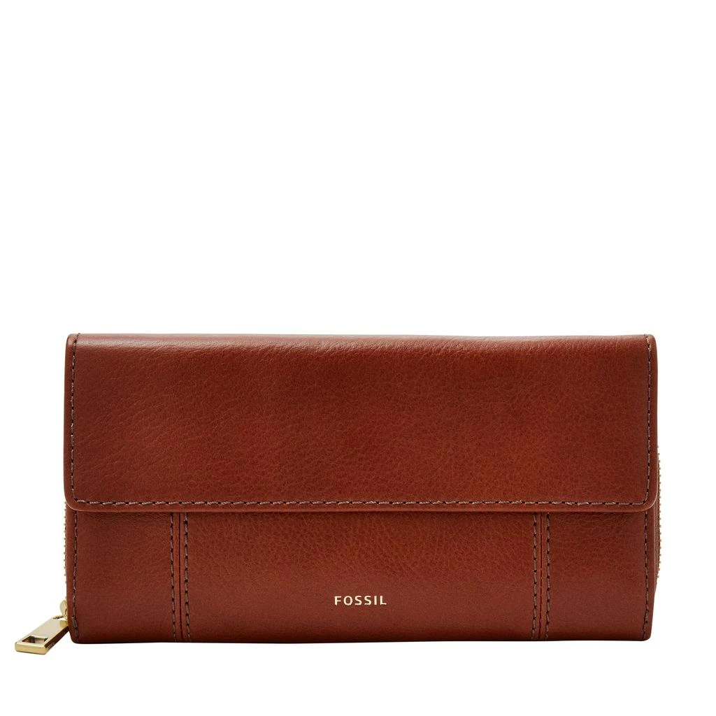 Fossil Women's Jori Leather RFID Flap Clutch 1