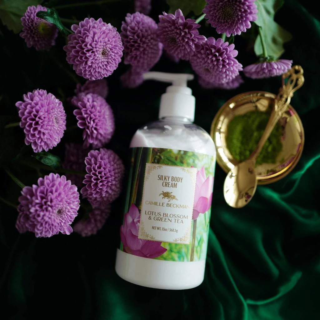 Camille Beckman Silky Body Cream 13oz Lotus Blossom & Green Tea 2