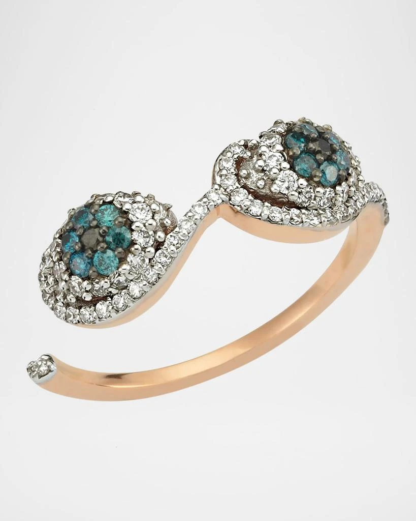 Bee Goddess Eye Light Open Ring 1