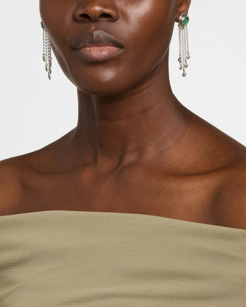 Konstantino Ivy Rock Crystal, Aventurine and MOP Triplet Dangle Earrings 2