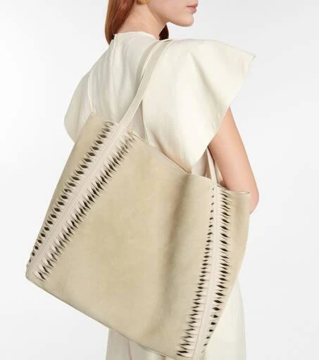 Chloé Louela suede and leather tote bag 2