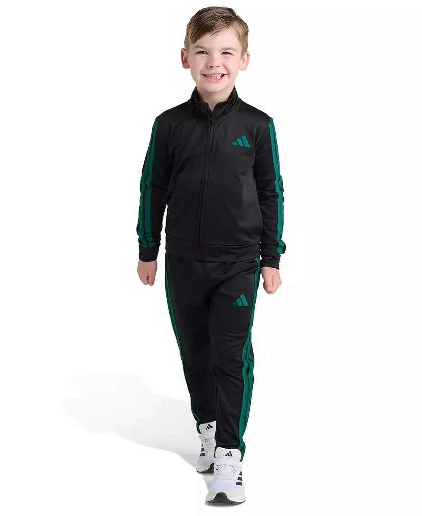 Adidas Toddler and Little Boys
 2T-7 Long Sleeve, Three Stripes Jacket and Jogger Pant, 2-Piece Set