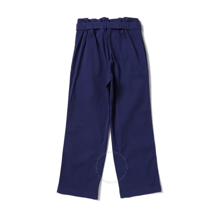 Bonpoint Girls Blue Intense Natalia Paperbag Pants