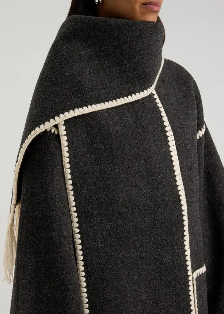 Totême Scarf-effect wool-blend jacket 5