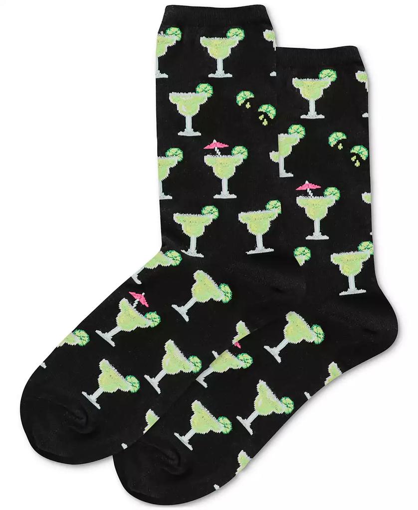 Hot Sox Women's Margarita Printed Crew Socks HSW10041