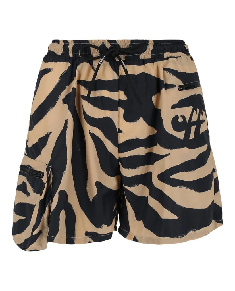 Off-White Athletic Zebra Nylon Shorts 1
