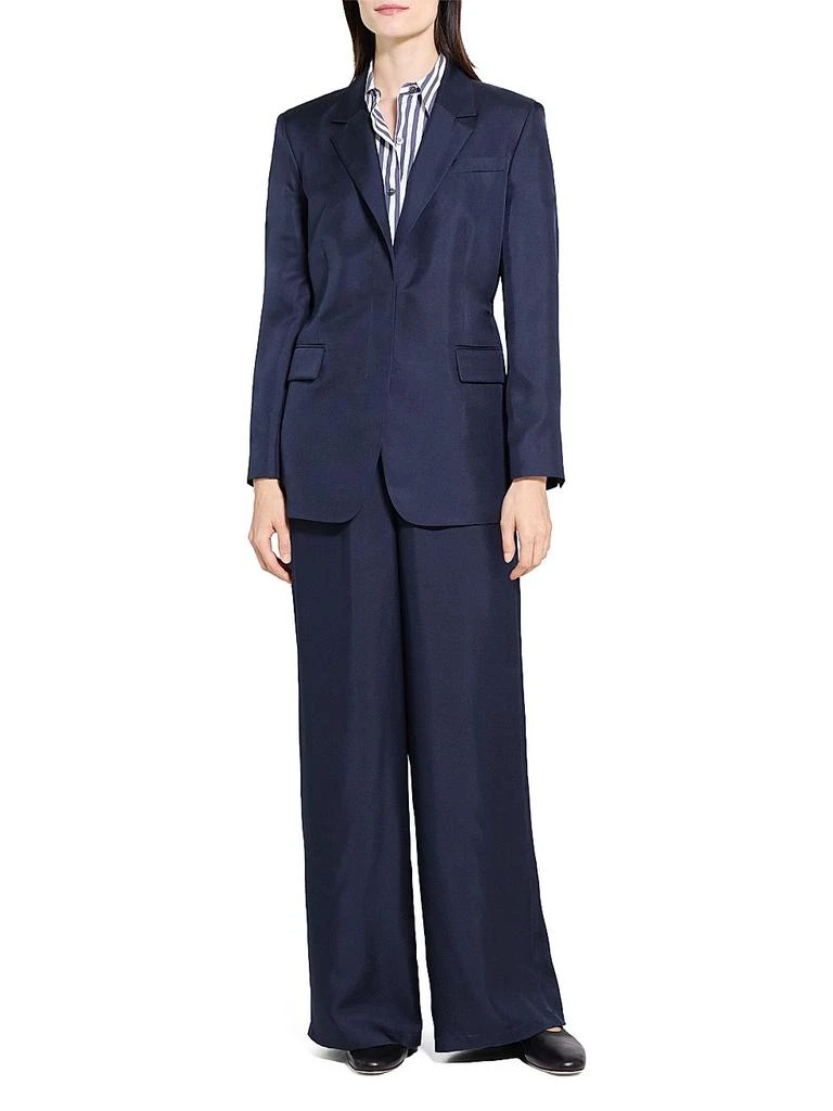 Theory Relaxed Cinched Silk Blazer 2