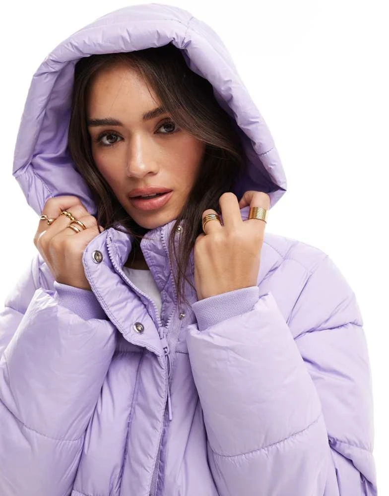 Cotton:On Cotton On the mother puffer jacket in purple rose 3