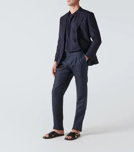 Thom Sweeney Linen suit pants 2