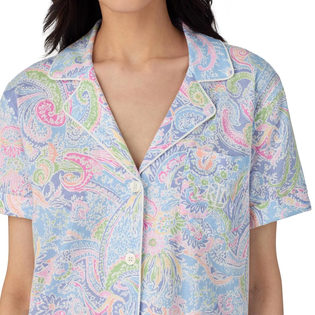 Ralph Lauren Short Sleeve Notch Collar Bermuda PJ Set 3