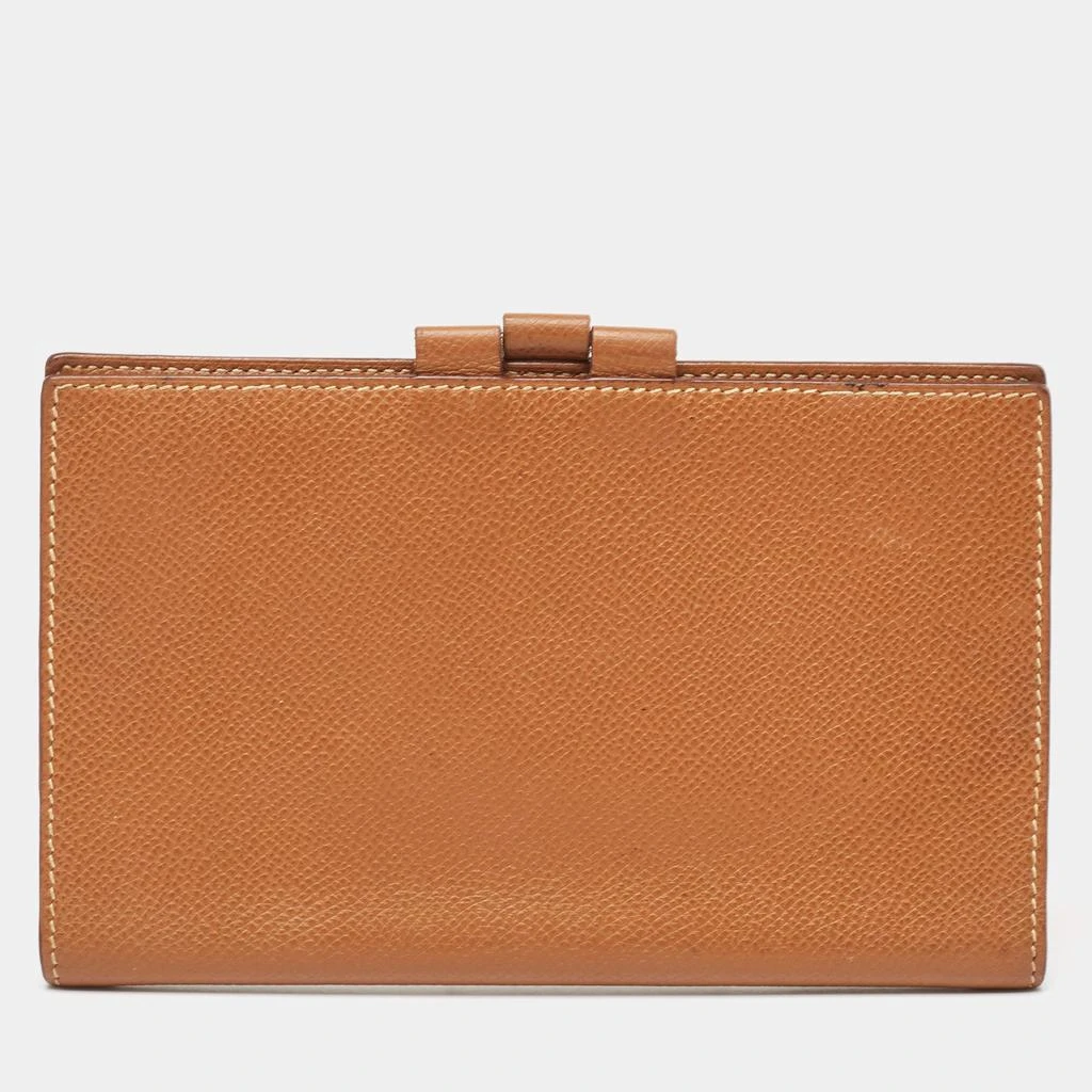 Hermes Hermes Gold Courchevel Leather Globe-Trotter Mini Agenda Cover 1