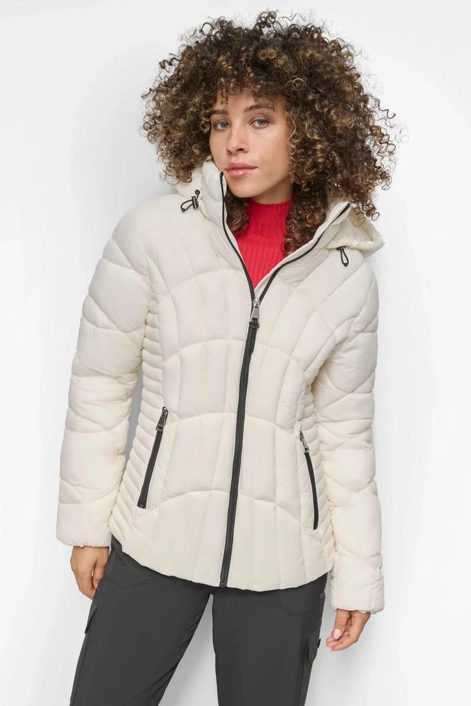 DKNY HOODED LIGHTWEIGHT PUFFER 2