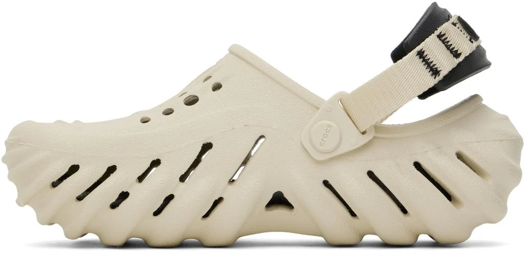 Crocs Beige & Black Echo Clogs 3