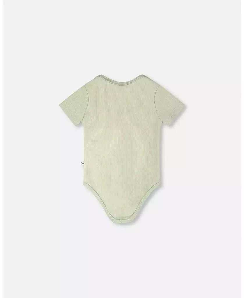 Deux par Deux Baby Boys Evolutive Jersey Onesie Sage Green 4