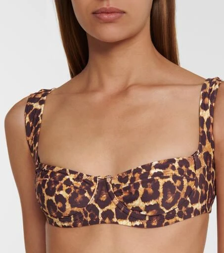 Tropic of C South Pacific leopard-print bikini top 4