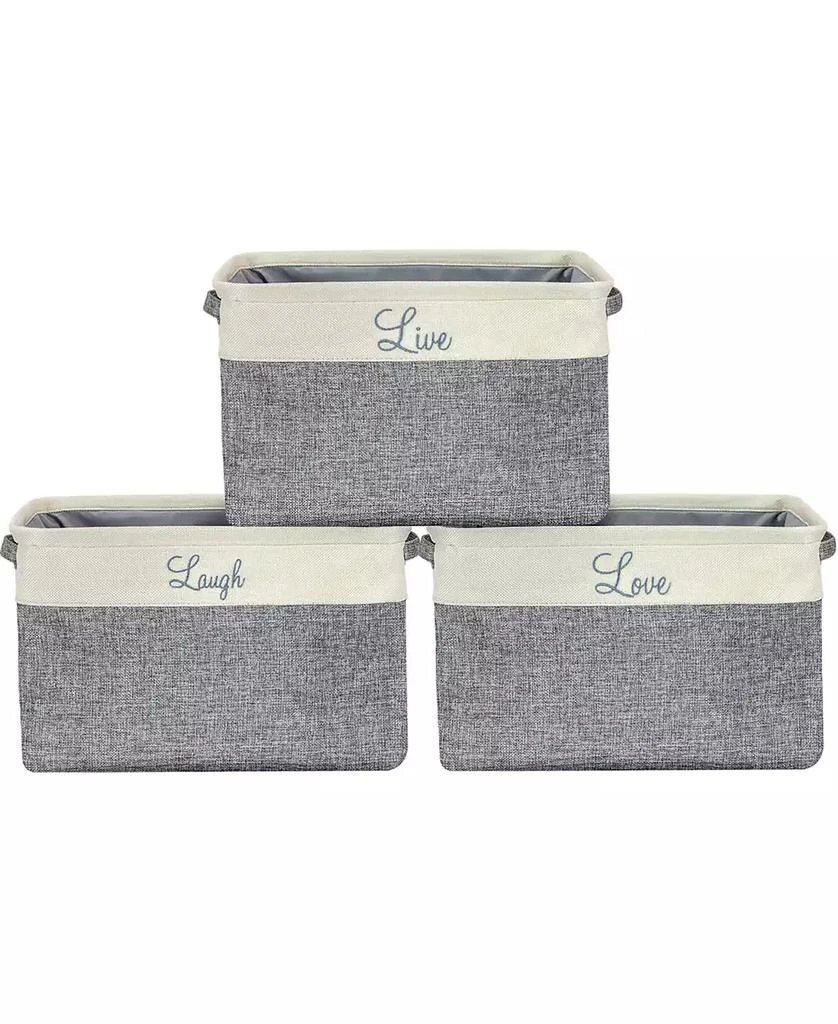 Sorbus Twill Storage Basket, Set of 3