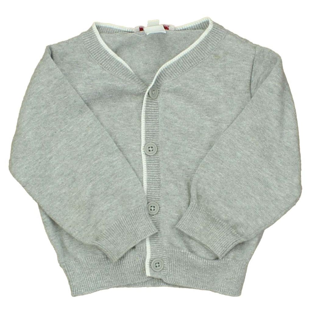 Jacadi Boys Grey | White Cardigan